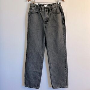Good American Charcoal Straight Leg Jeans